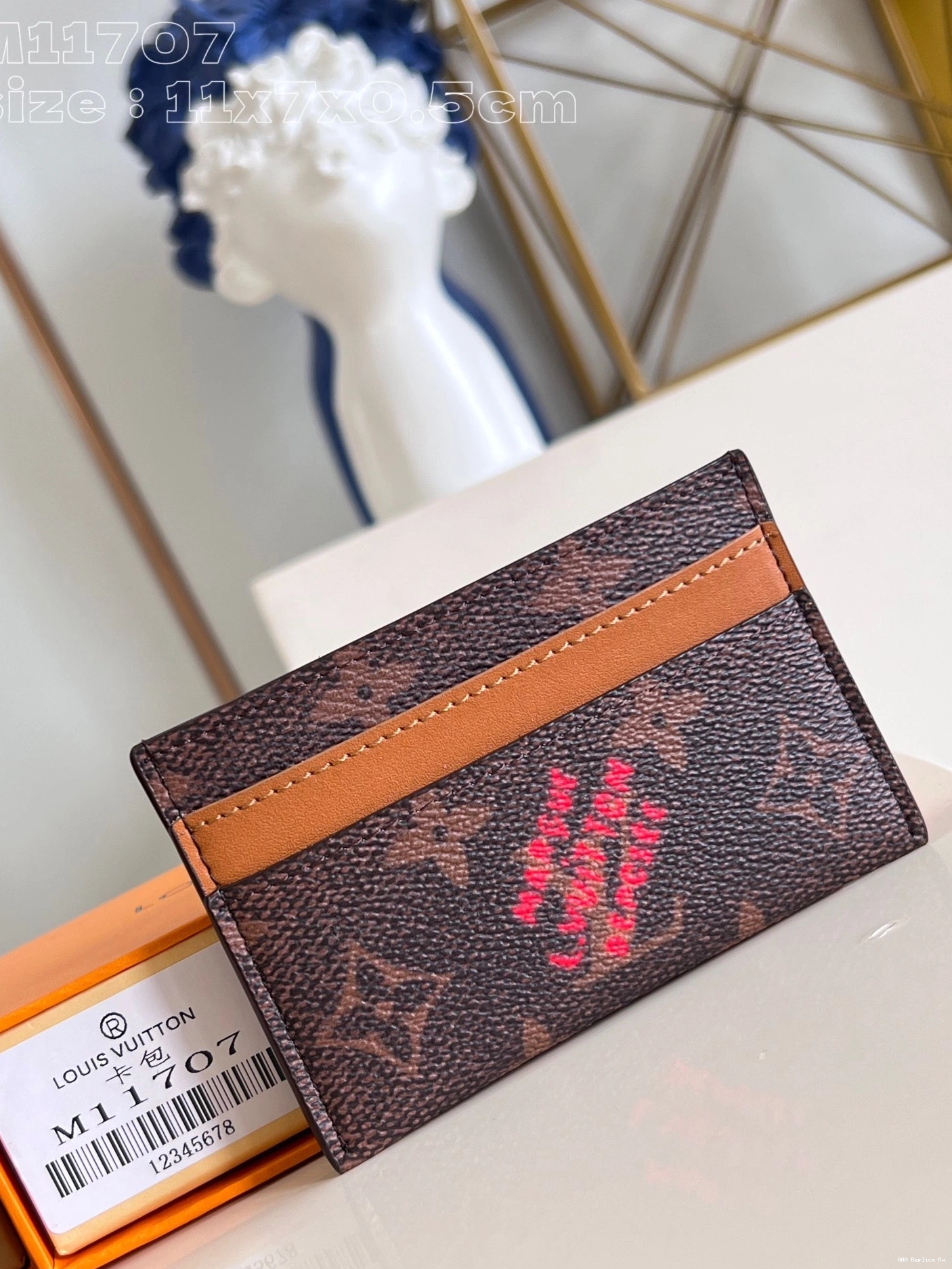 AAA Replica Ru VUITTON CARD LOUIS HOLDER-11*7*0.5cm 0802